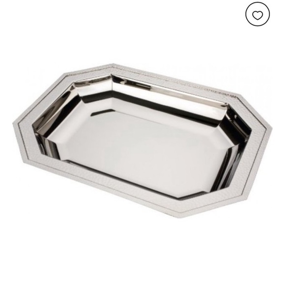 Thomas O'Brien by Reed & Barton Landon 22-Inch Nickel Plate Cocktail Tray NIB - Picture 2 of 16